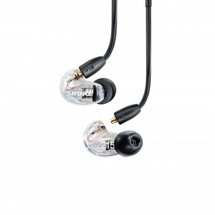 SE215-CL-EFS - Słuchawki douszne, odłączany kabel, przezroczyste